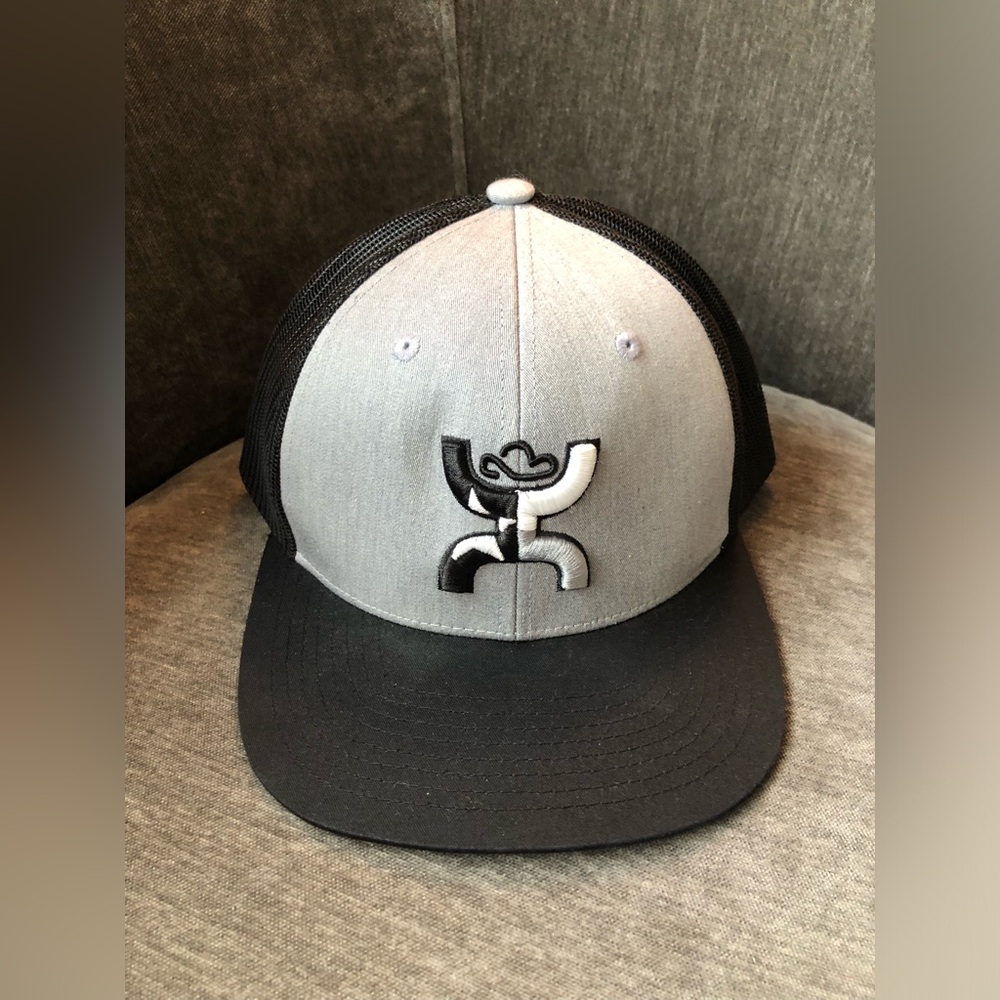 Hooey "Texican" Grey and Black 6-Panel Trucker Hat OS